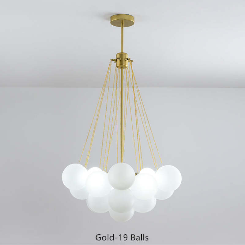 Glamora - Lampada a sospensione di design in metallo e vetro