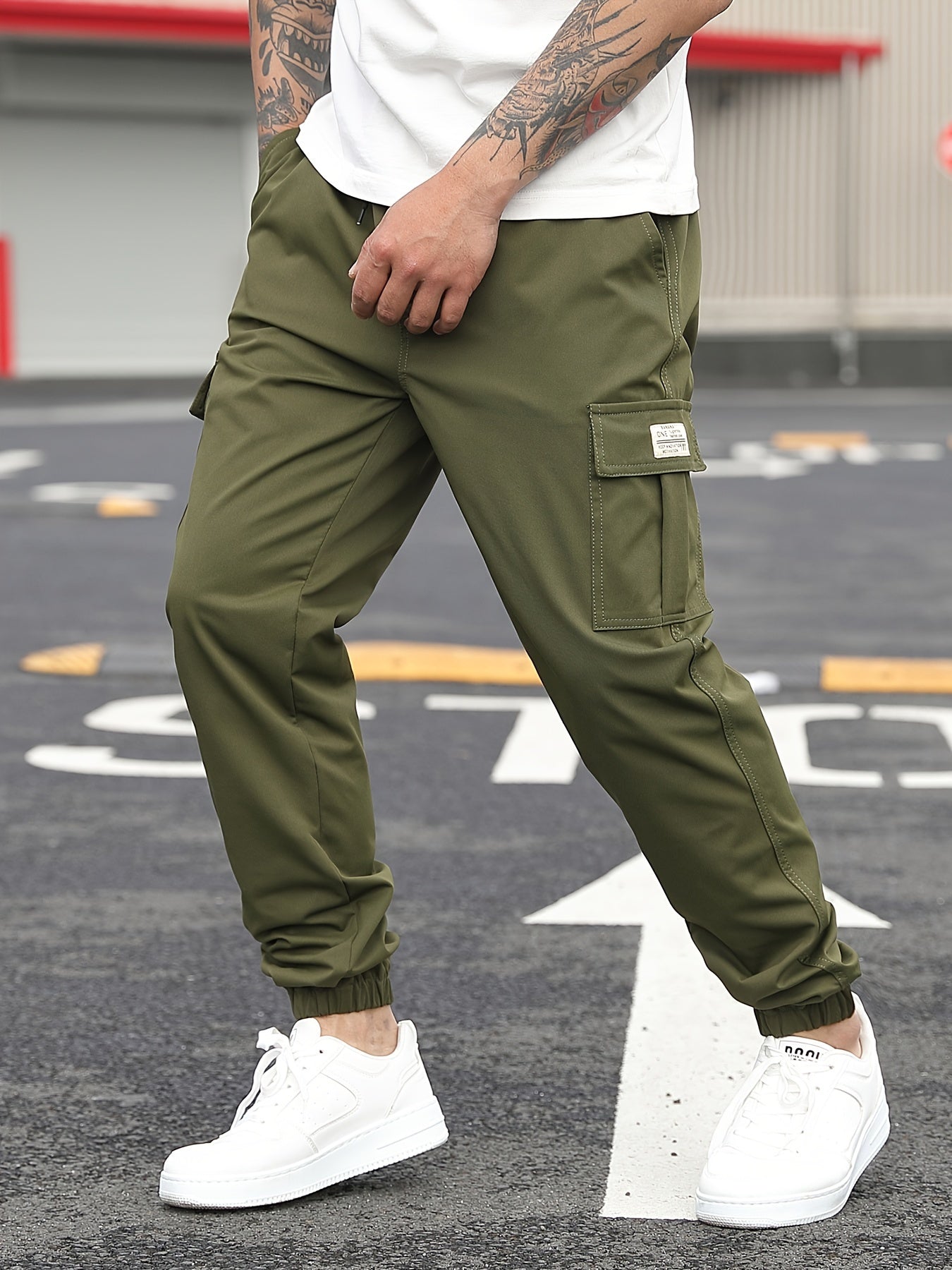 Pantalones de jogging cargo beige - Lukas