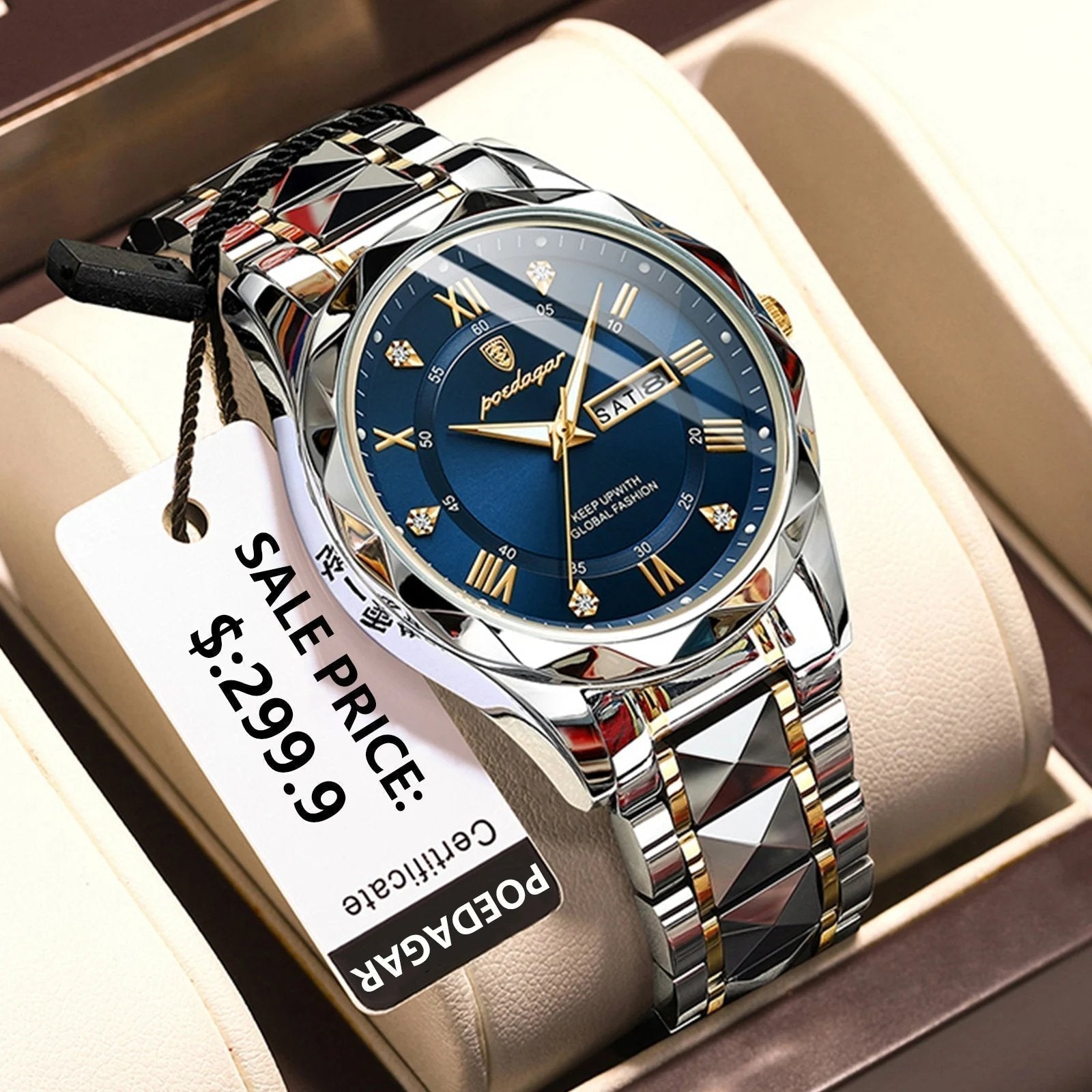 Waterproof Luxury Men's Watch From the Top Brand with Luminous Function