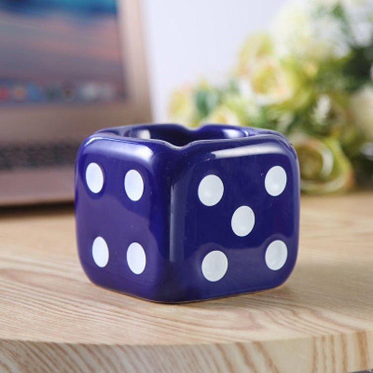 Ceramic Dice Shaped Ashtray