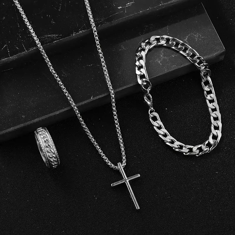 Ensemble de bijoux de foi 3 pièces Jean 3:16