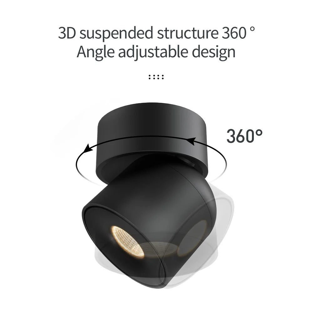 PivotGlow 360° LED-kattospotti