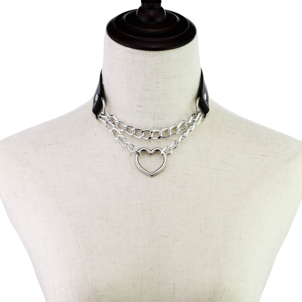 Chained Valentine Choker (15 Colors)