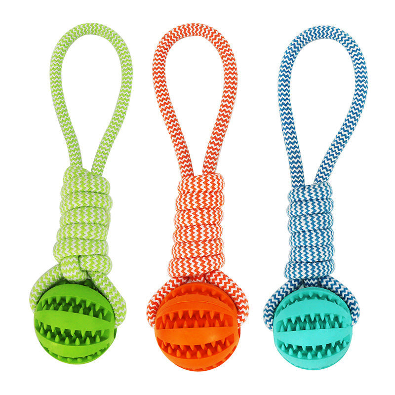 ChewRope Tug Ball: Dog Chew Toy med drag-of-War-rep