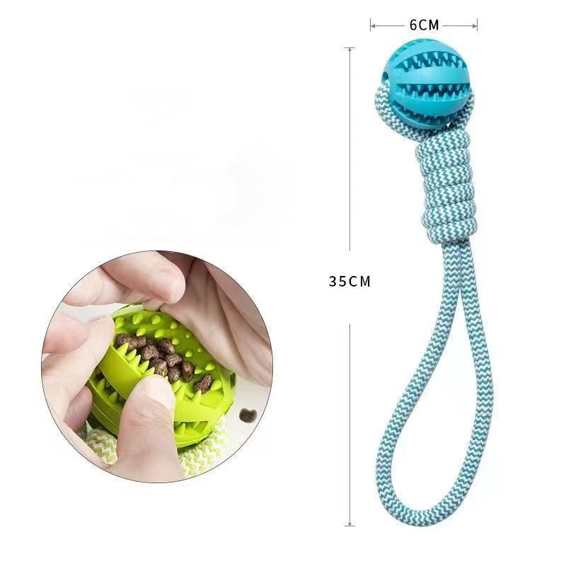 ChewRope Tug Ball: Dog Chew Toy med drag-of-War-rep