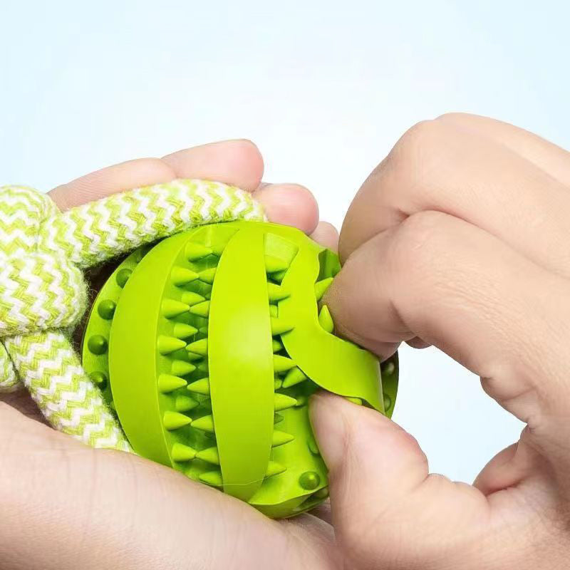 ChewRope Tug Ball: Dog Chew Toy med drag-of-War-rep