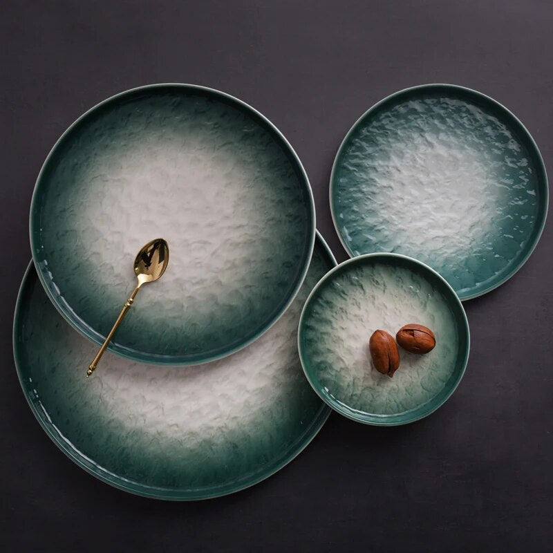 Elina Emerald Gradient Tableware Plate