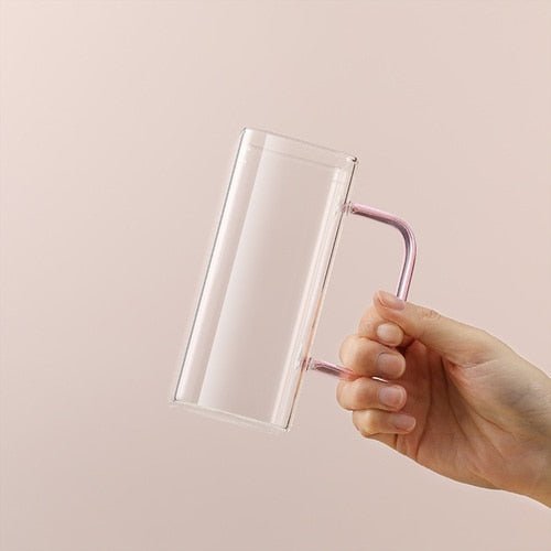 Clear Glass Square Mug