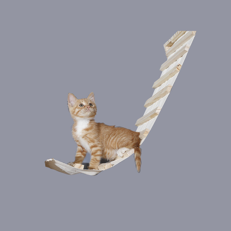 ClimbCraft Deluxe Cat Adventure mural : poteau en sisal en bois massif et plateforme de jeu