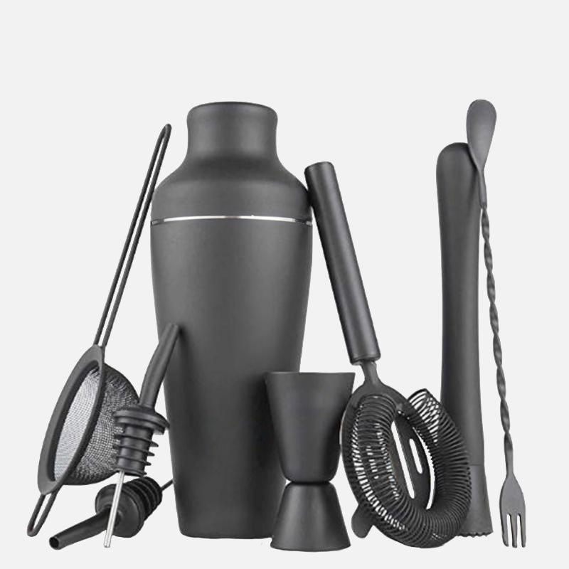 GhostMix – Set de shaker pentru cocktailuri Ghost Black Matte cu finisaj de lux