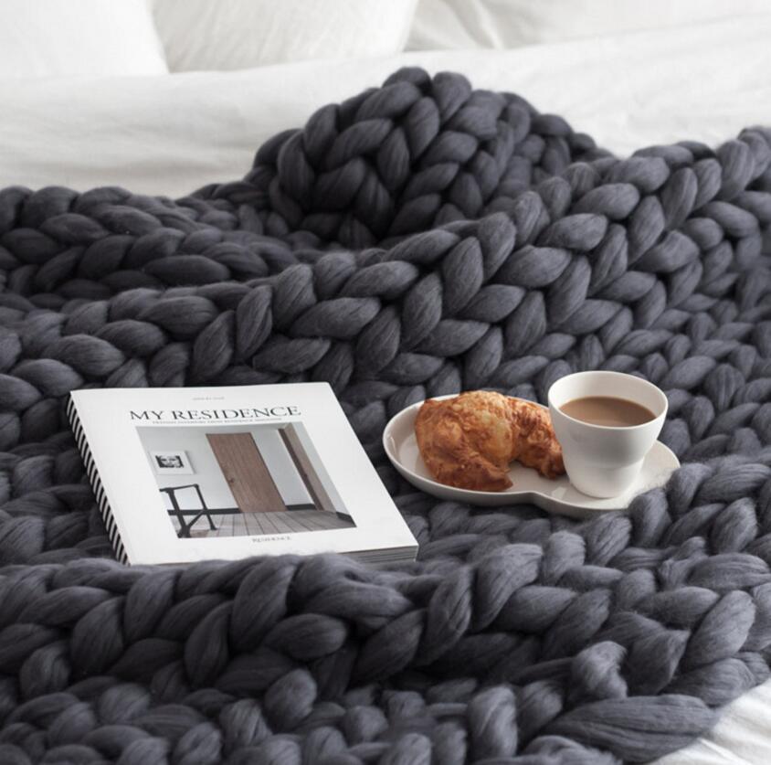 Bequeme Strickdecke