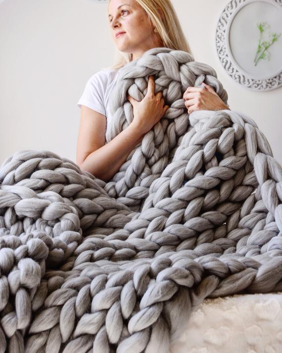 Bequeme Strickdecke