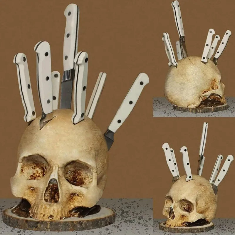 Gothic Skull Knive Holder