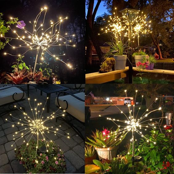 Solarsparks - Lampes solaires d'extérieur style feu d'artifice