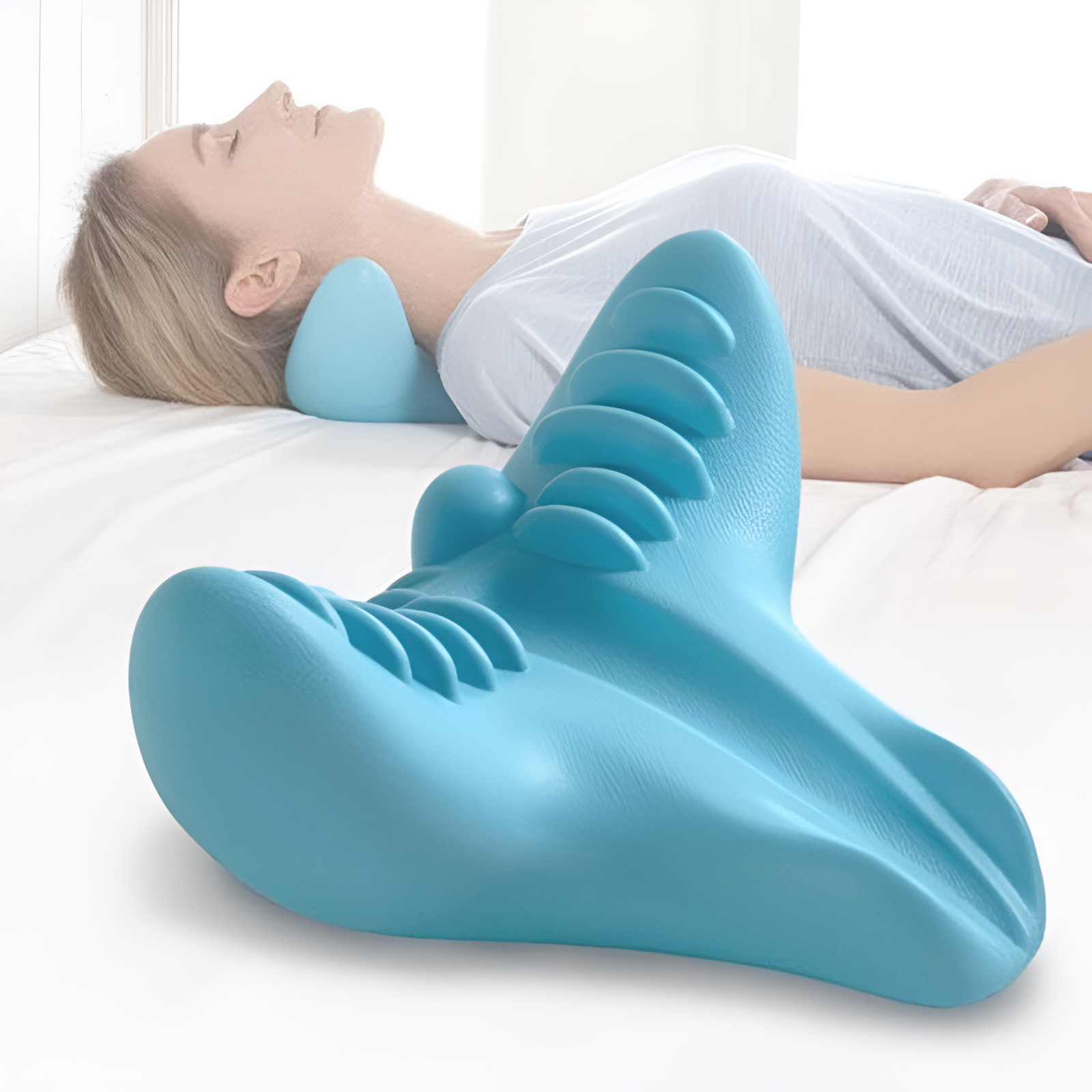 Neck Support Pillow - ComfortCervix - Chiropractic Relaxation - Ergonomic Design