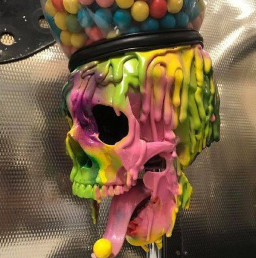 Skull Bubble Gum Machine Halloween bordpynt