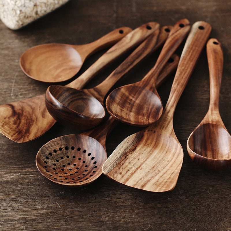 Colección culinaria Pure Teak (juego de 7 piezas)