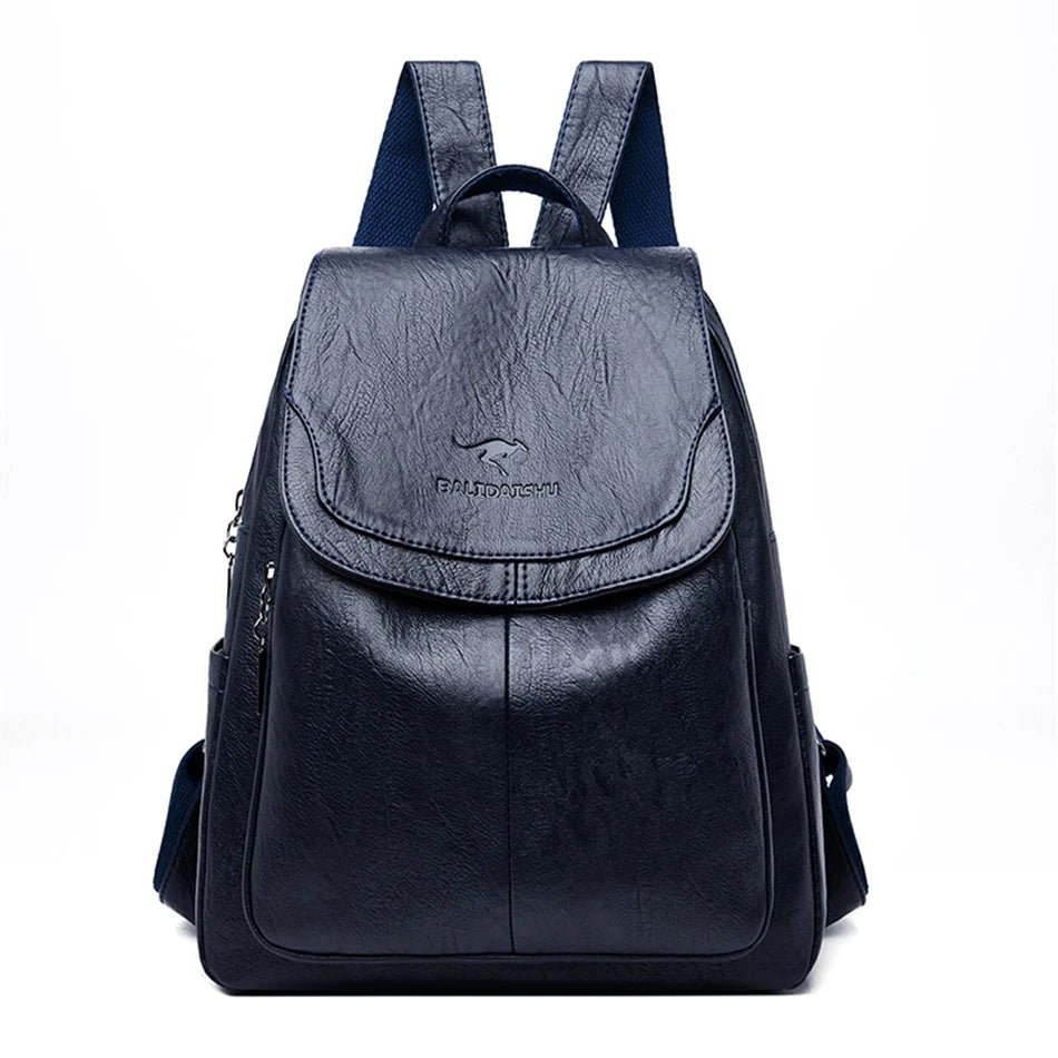 Anti theft Mini Leather Backpack for Women