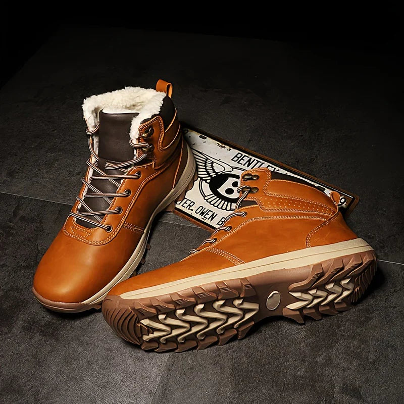 Mesa - vintage leather winter boots for men