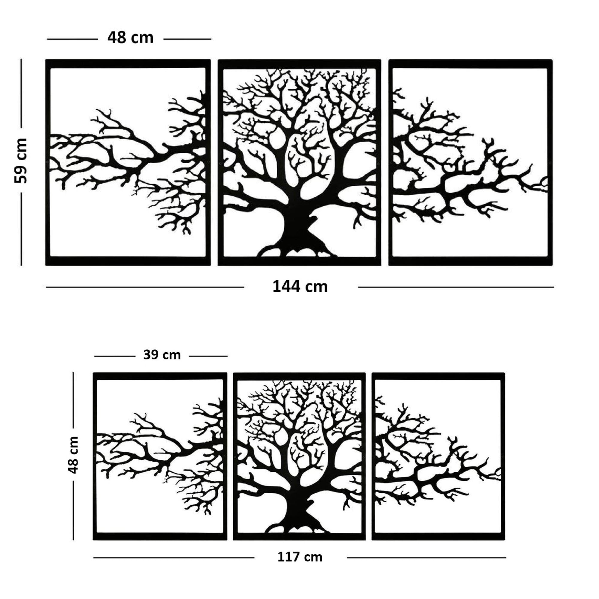 Decorazione da parete con albero della vita: elegante decorazione stagionale in metallo tagliato al laser per casa e ufficio