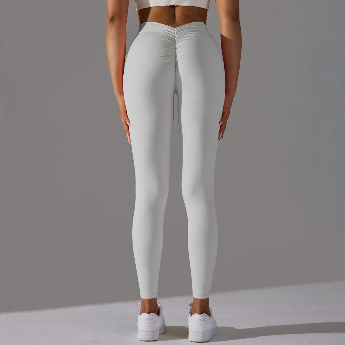 Legging met hoge taille en V-rug