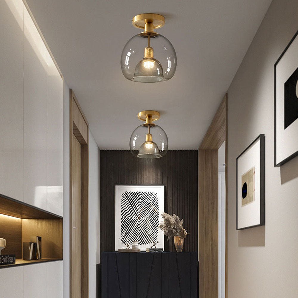 Designepure - modern gray glass ceiling lamp for stylish