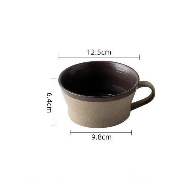 Set di tazze da caffè in ceramica retrò Monica