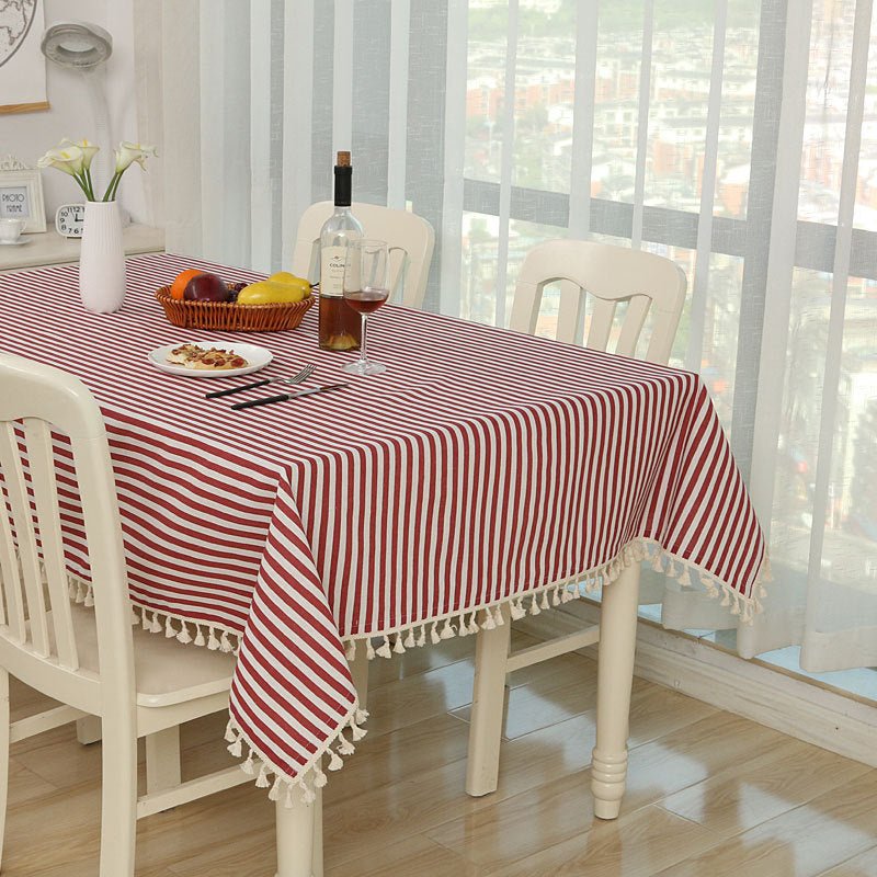 Linen Tassel Tablecloth