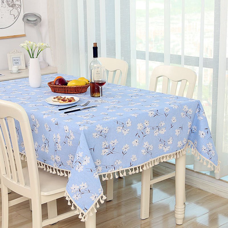 Linen Tassel Tablecloth