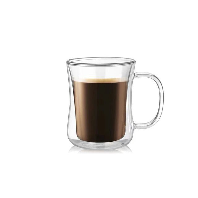 Taza de café de cristal doble