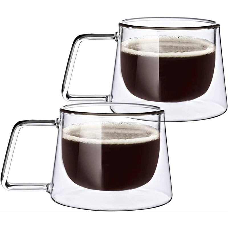 Doppelte Kaffeetasse aus Glas