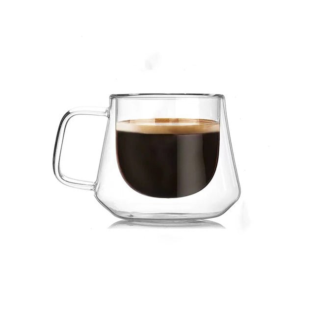 Double Glass Coffee Mug