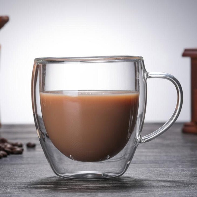 Taza de café o té de cristal doble