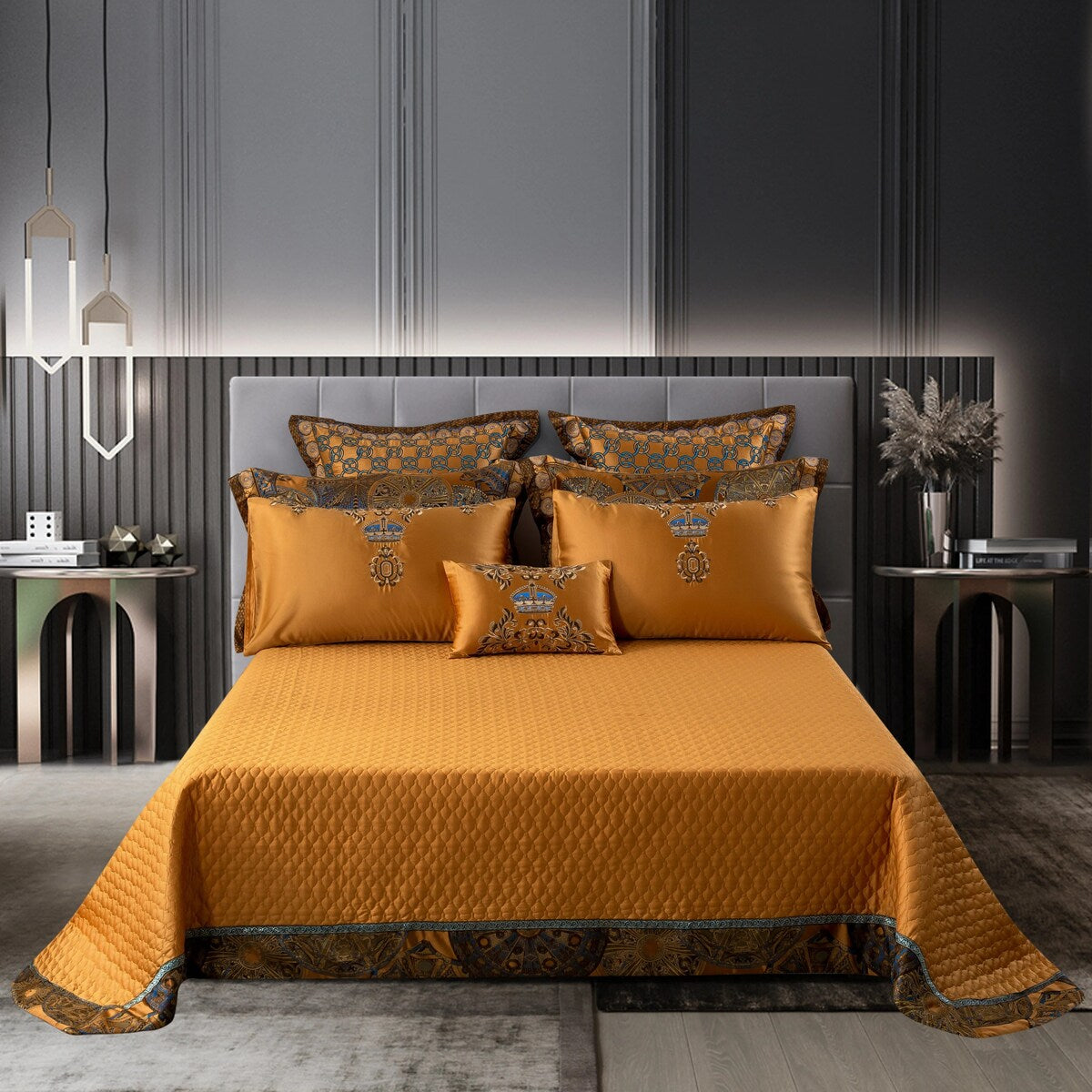 Khronom Luxury Satin Cotton Bedding Set