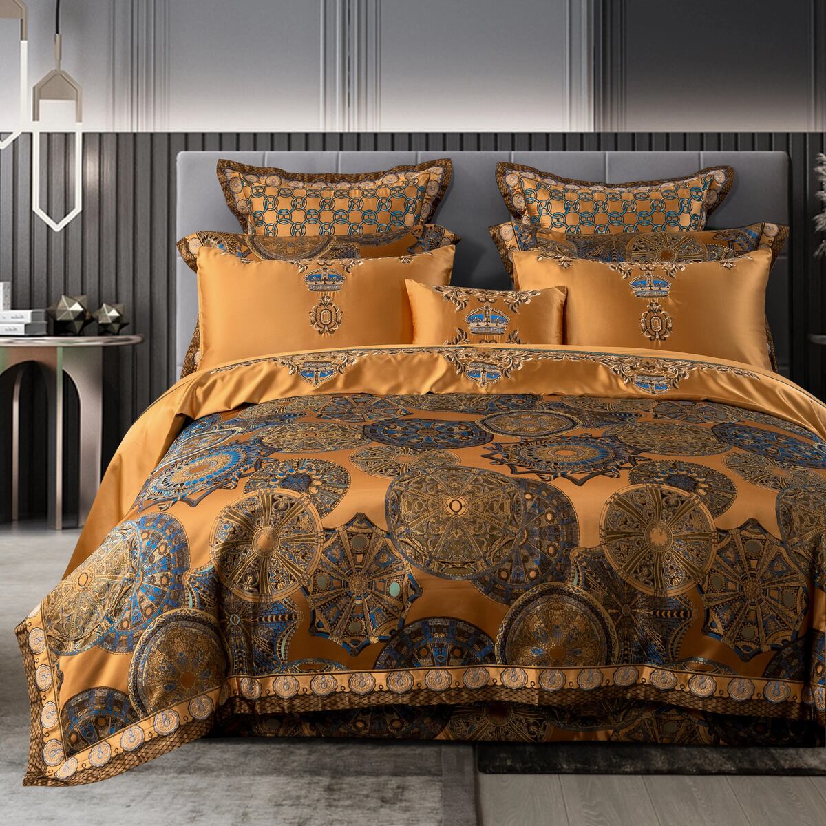 Khronom Luxury Satin Cotton Bedding Set