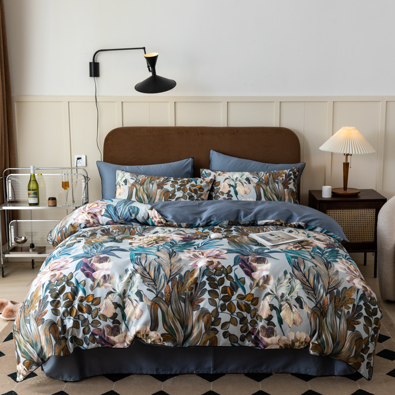 Blue Egyptian Cotton Duvet Cover Set