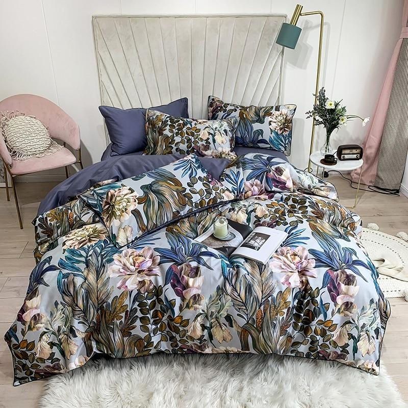 Blue Egyptian Cotton Duvet Cover Set