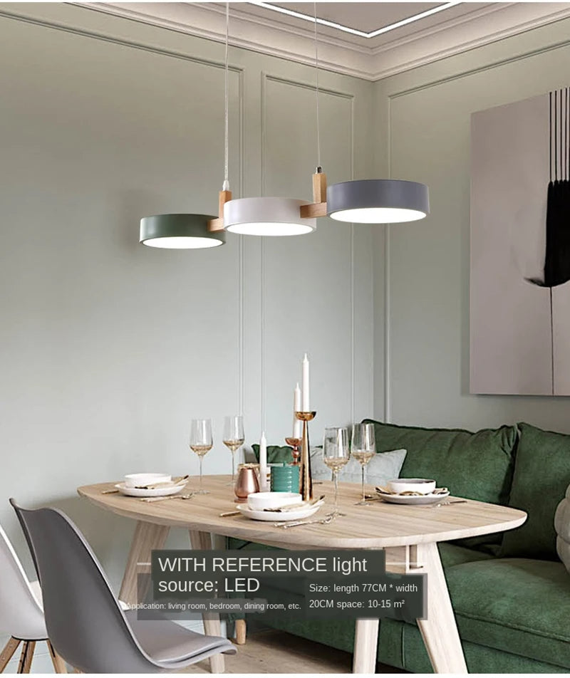 TrioGlow Modern LED Pendant