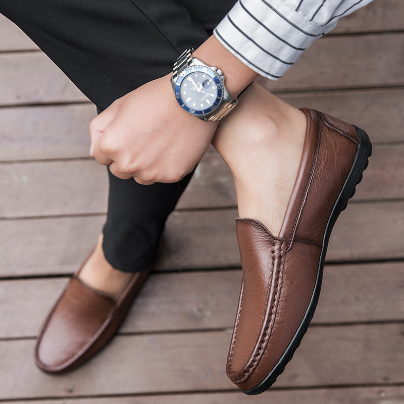 Brown leather loafers/shoes - Luca