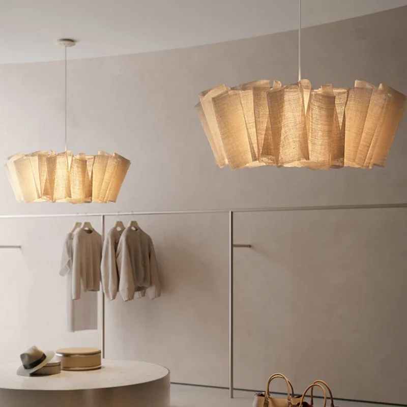 Hazel Linen Pleated Ceiling Light lamp