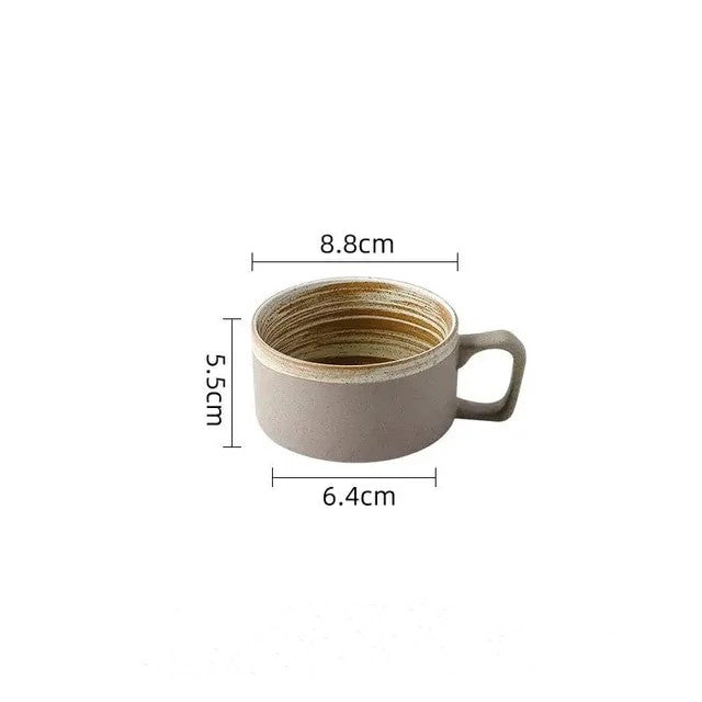 Monica Retro Ceramic Coffee Mug Set