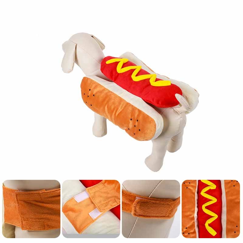 Sissend Hotdog Huisdierkostuum