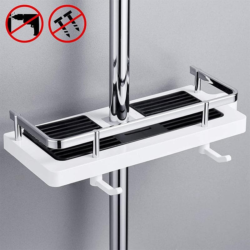 Support de rangement pour tringle de douche dans la salle de bain