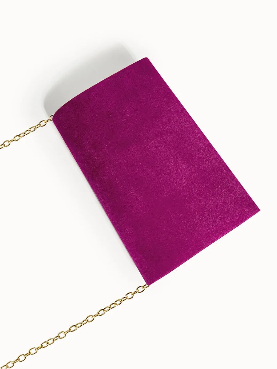 Segreto Suede-style Velvet Envelope Clutch Bag