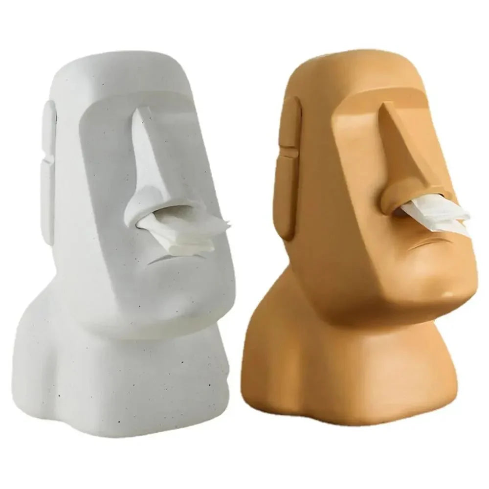 Easter Island Style Statue Design Tissue Box