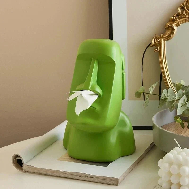 Easter Island Style Statue Design Tissue Box