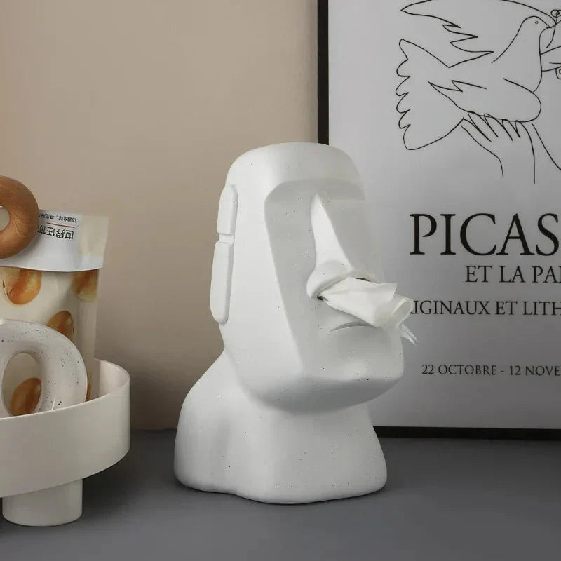 Påskeøy-stil statue Design Tissue Box