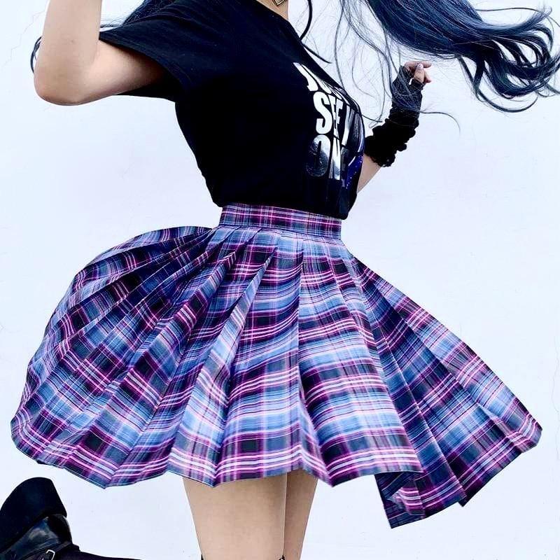 Electric Plaid Skirt (17 Colors)