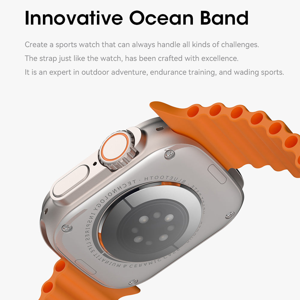 Reloj inteligente ultra multifunción, reloj inteligente deportivo Bluetooth resistente al agua, reloj inteligente con pantalla grande de carga inalámbrica