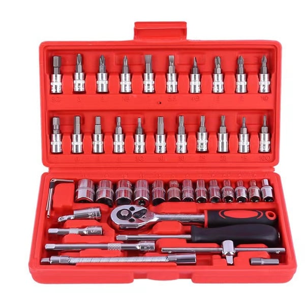 🔧 46-Piece Compact Car Repair Tool Kit 🚗